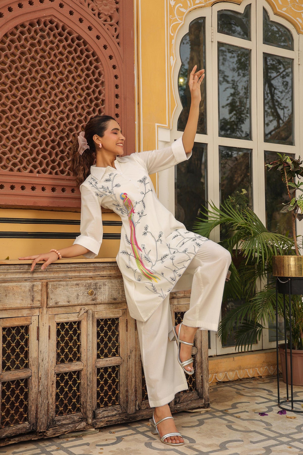Vastramaya Birdy Cotton Co-ord Set