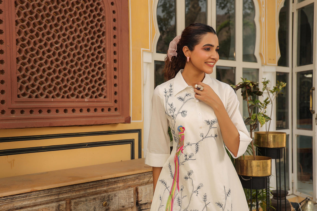 Vastramaya Birdy Cotton Co-ord Set
