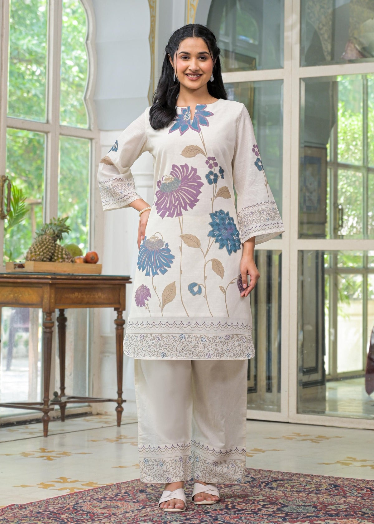 Vastramaya imperial floral cotton co-ord set