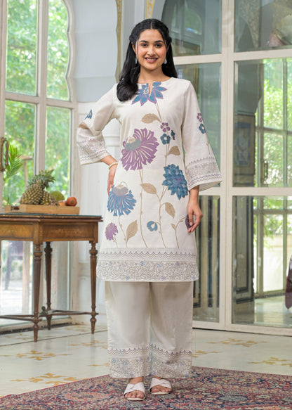 Vastramaya imperial floral cotton co-ord set