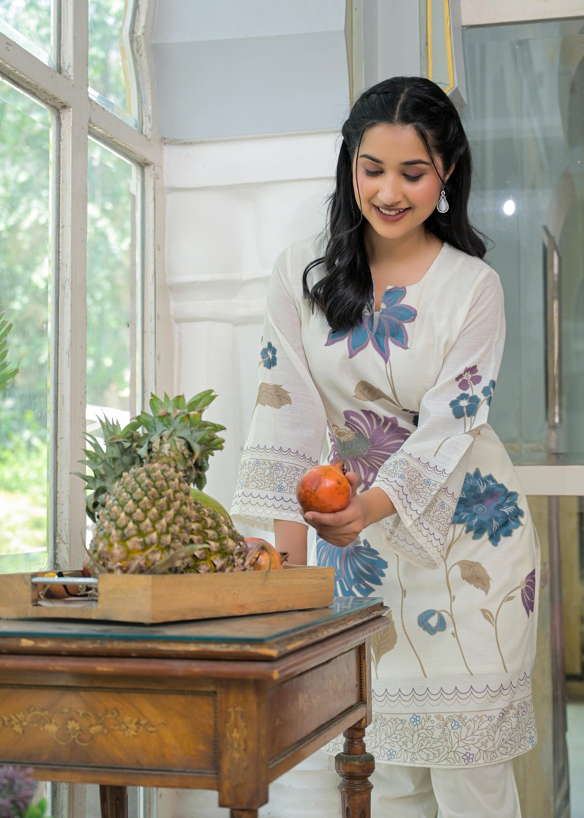 Vastramaya imperial floral cotton co-ord set