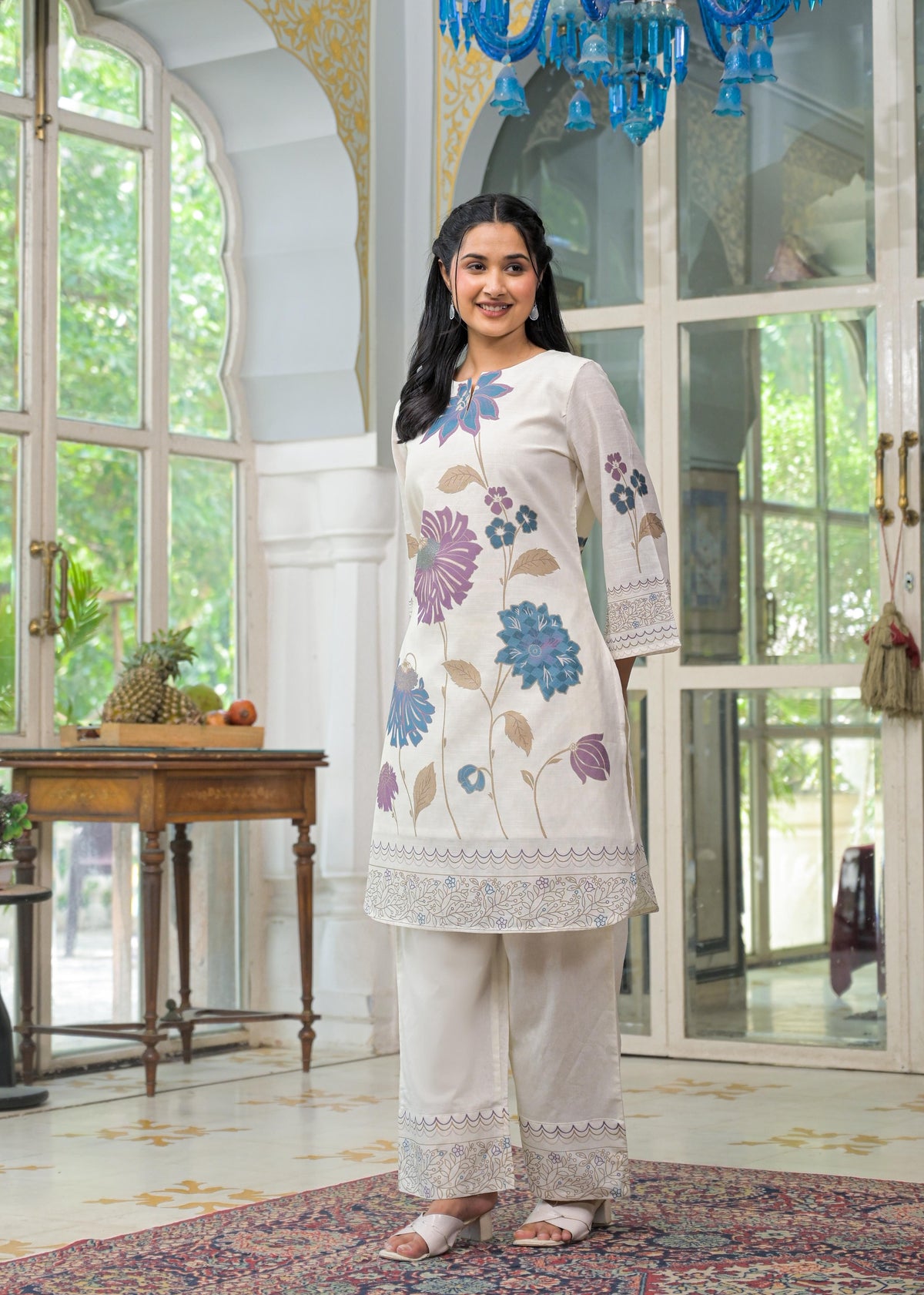 Vastramaya imperial floral cotton co-ord set
