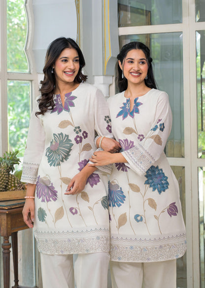 Vastramaya imperial floral cotton co-ord set