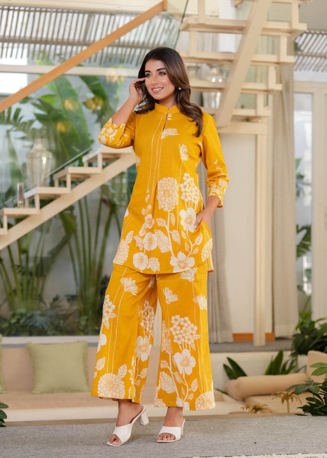Jayti Dandelion Muslin Printed Co-ord Set