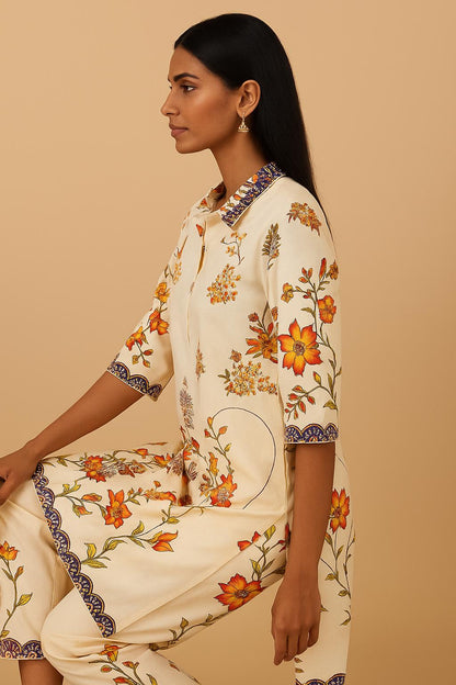 Kara Kesari Printed Co-ord Set