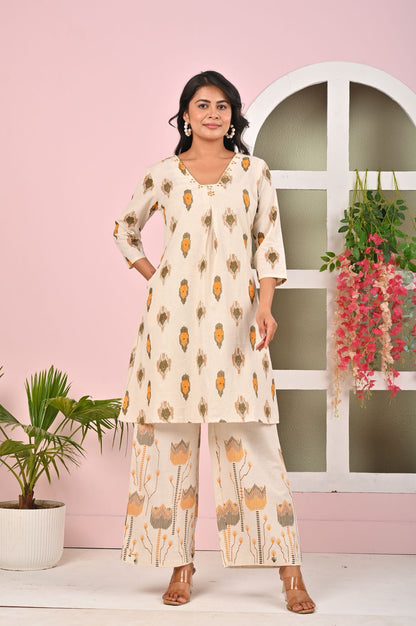 Wespa Kesari Cotton Printed Co-ord Set