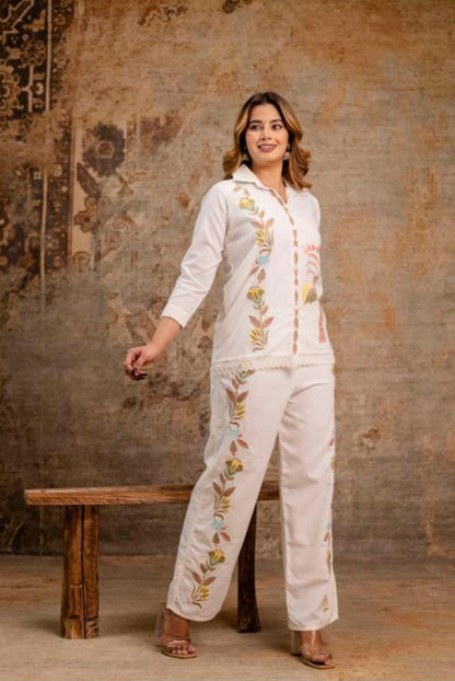 Hopipola Alabaster Embroidery Co-ord Set