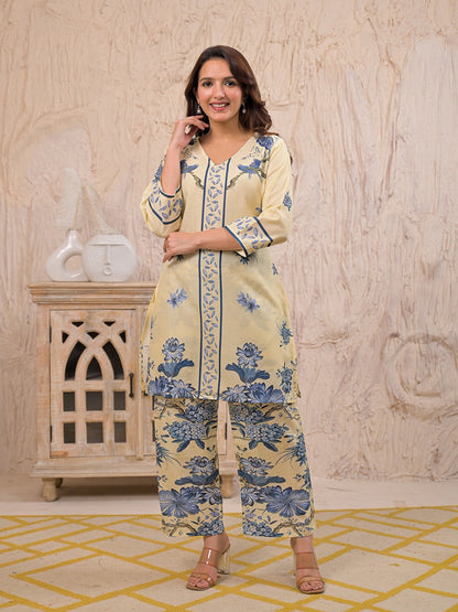 Kara Admiral Cotton Printed Co-ord Set