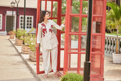 Iyana Daisy Applique Cotton Co-ord Set