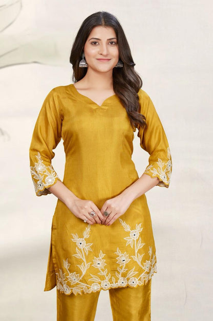 Divya Amber Embroidered Co-ord Set