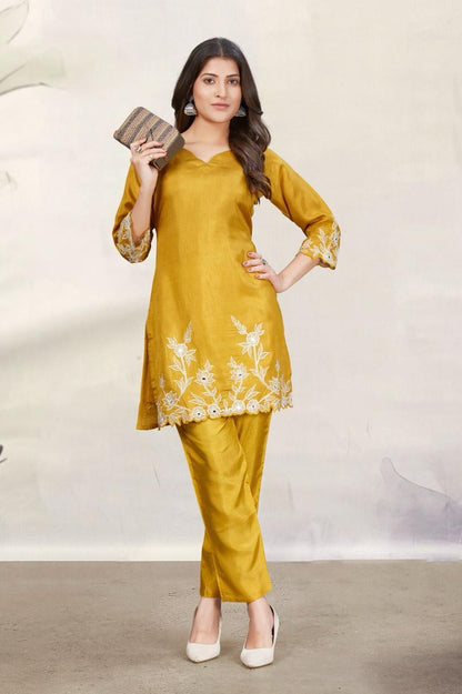 Divya Amber Embroidered Co-ord Set