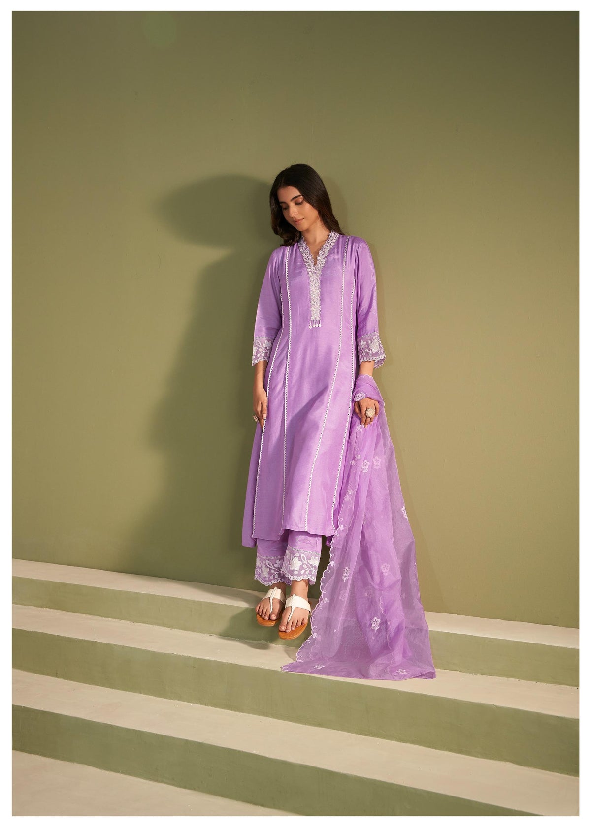 Ira Lily Embroidery Suit Set