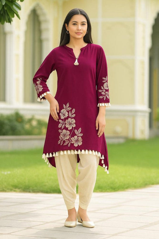 AutumnLane Kara Mulberry Embroidery premium co-ord set