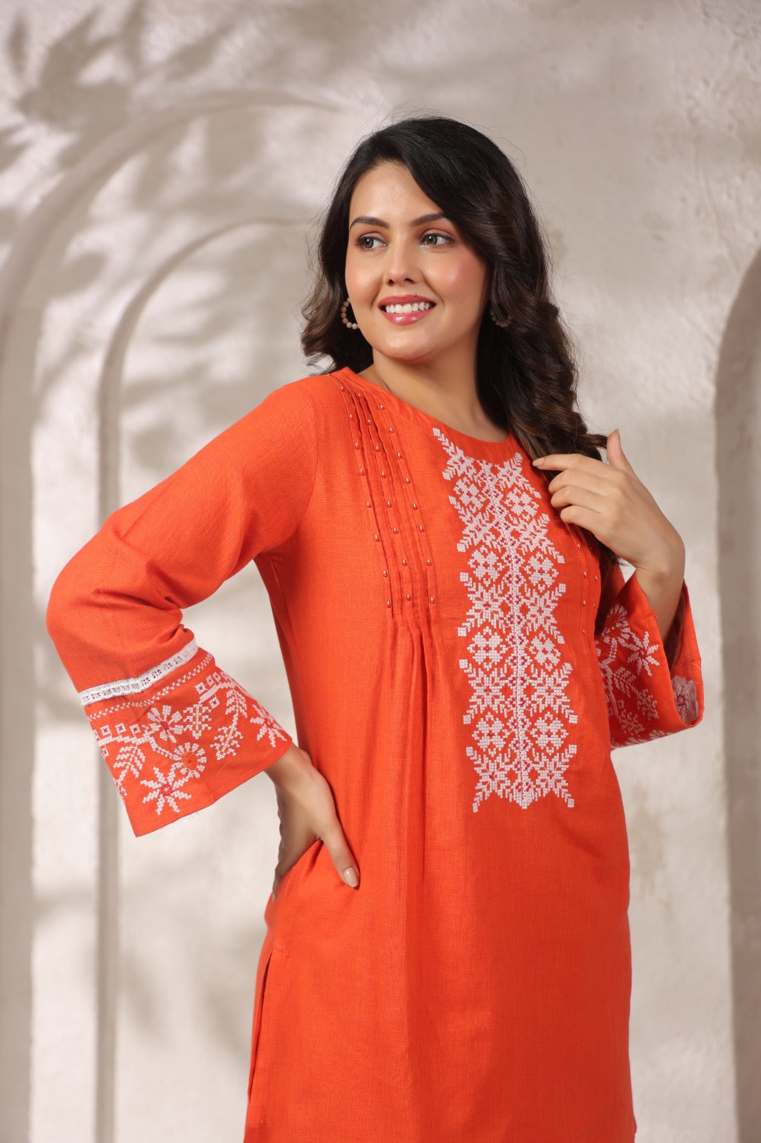 Mahua Apricot Cotton Co-ord set