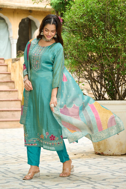 Malti Verdigris Work Suit Set