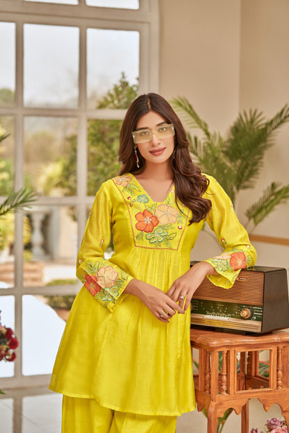 Gaurisha kelly embroidery premium co-ord Set