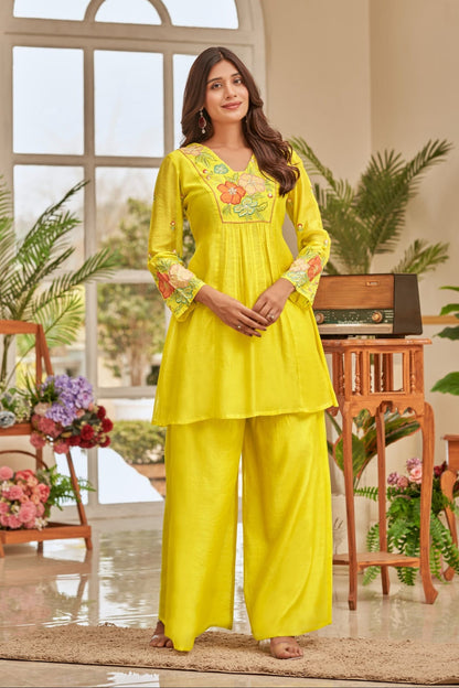Gaurisha kelly embroidery premium co-ord Set
