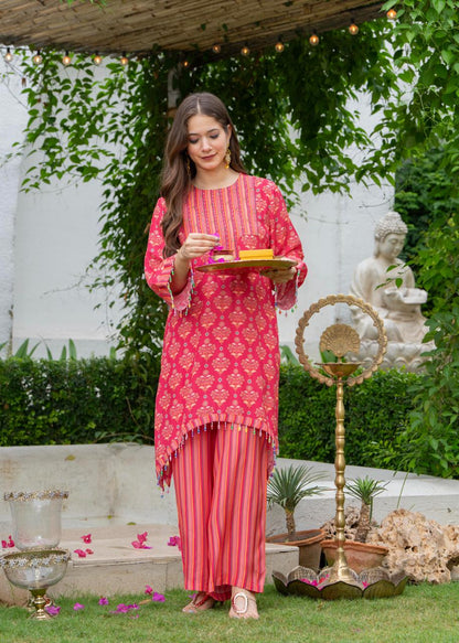 Jayti Raspberry Muslin co-ord set