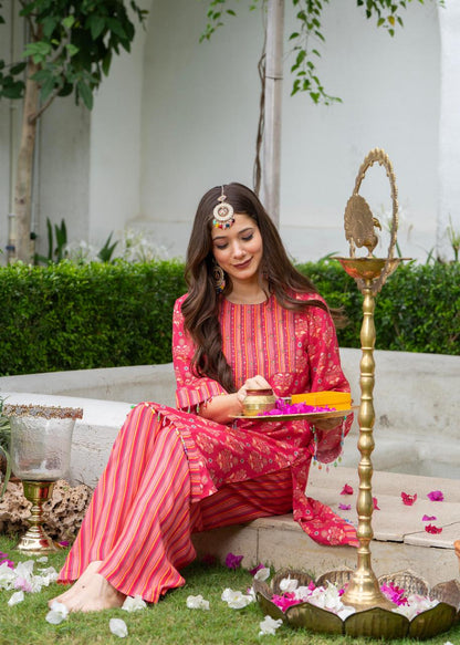 Jayti Raspberry Muslin co-ord set