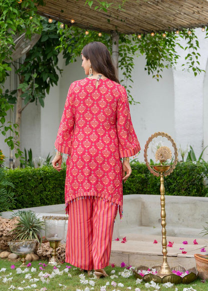 Jayti Raspberry Muslin co-ord set