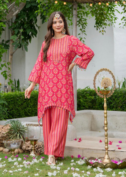 Jayti Raspberry Muslin co-ord set