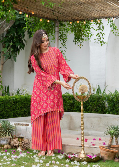 Jayti Raspberry Muslin co-ord set