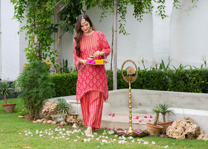Jayti Raspberry Muslin co-ord set
