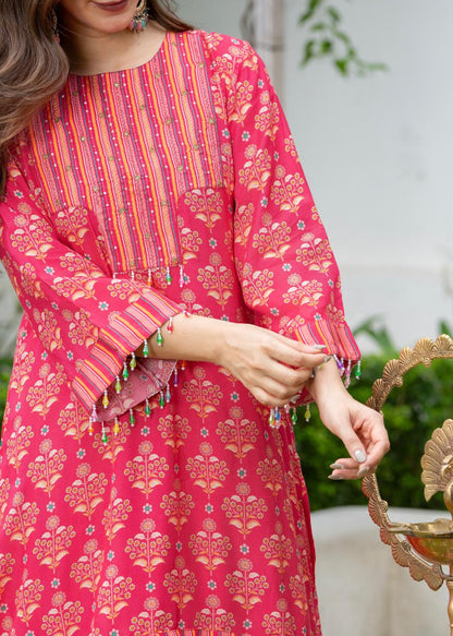 Jayti Raspberry Muslin co-ord set