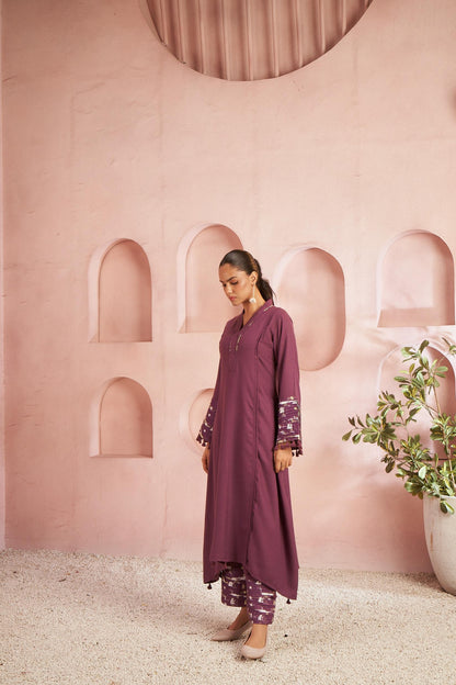 Orja jam embroidery kurta pant set