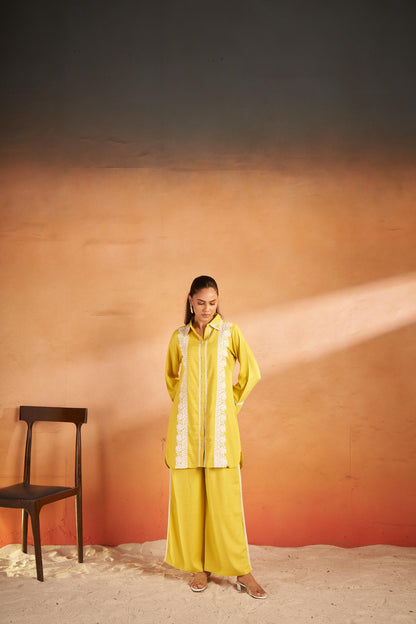 Hardik Canary Cotton Co-ord Set