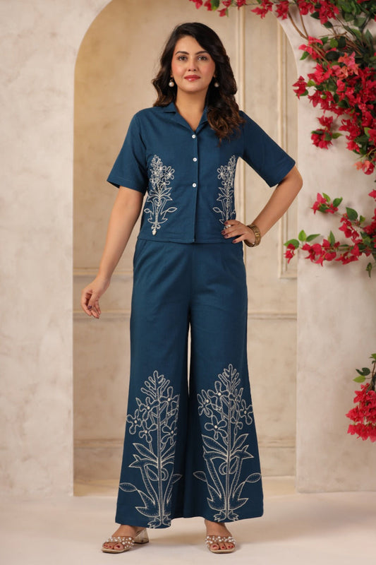 AutumnLane Mahua Nile embroidery co-ord set