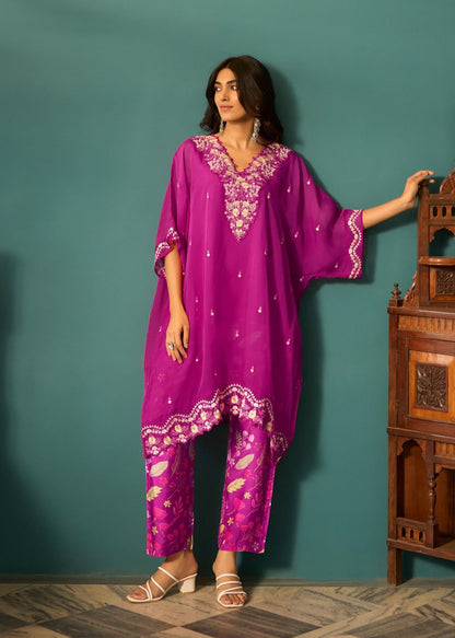 Aster Grape Premium fusion wear Co-ord set