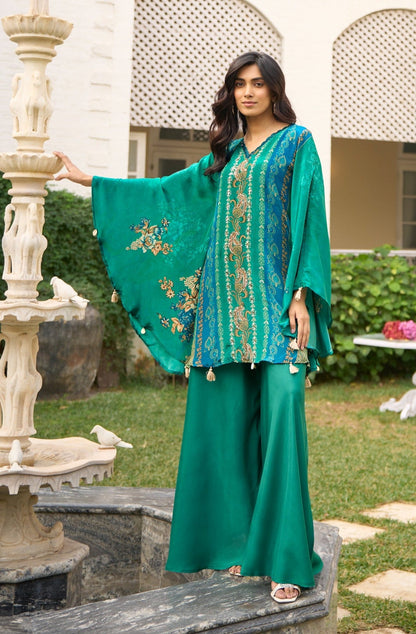 Aster peacock premium fusion co-ord set
