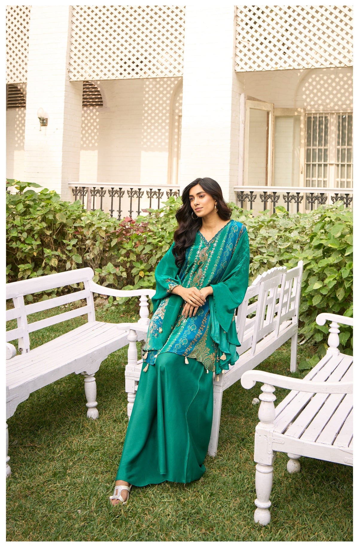 Aster peacock premium fusion co-ord set