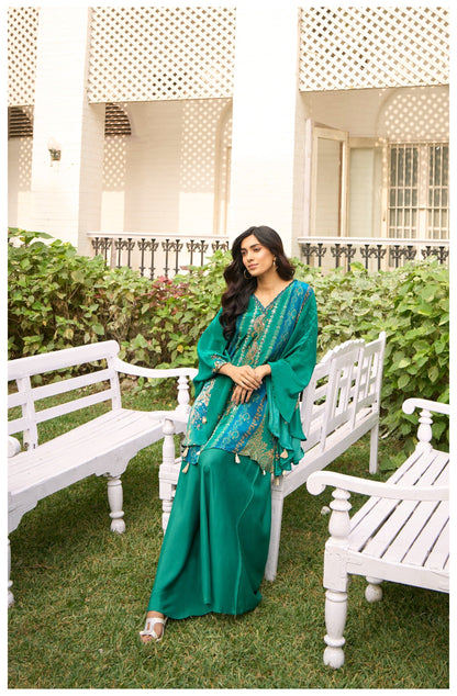 Aster peacock premium fusion co-ord set