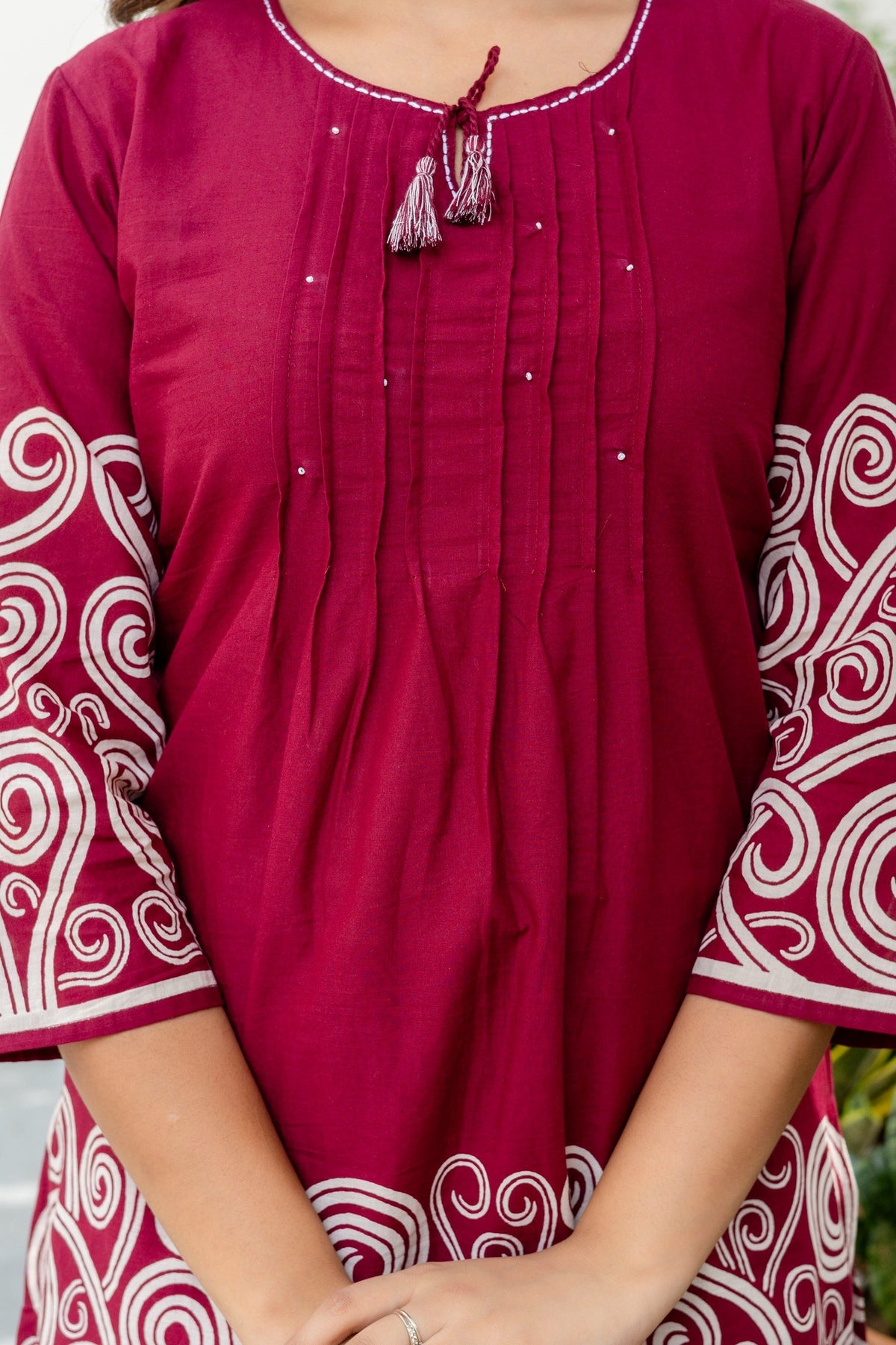 Mokabara Plum cotton co ord set