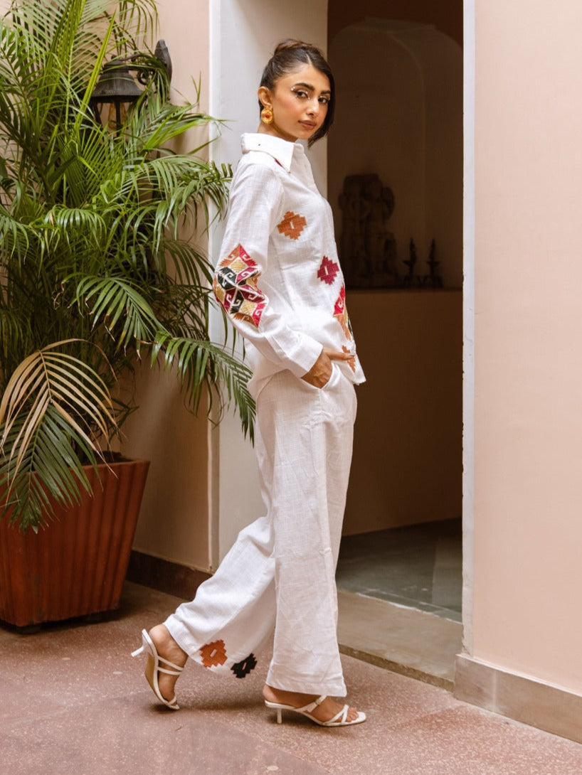 Viva Swan embroidery co-ord set