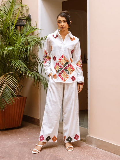 Viva Swan embroidery co-ord set