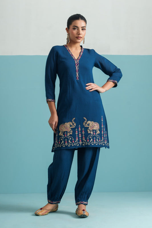AutumnLane Parikrama Azure Handwork Co-ord set