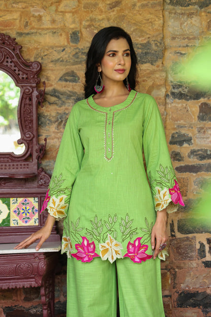 Mahua Kelly applique cotton Co-ord set