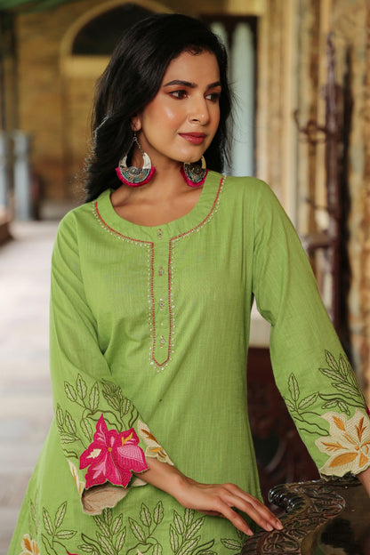 Mahua Kelly applique cotton Co-ord set