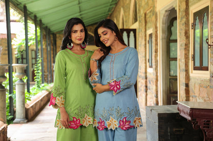 Mahua Kelly applique cotton Co-ord set