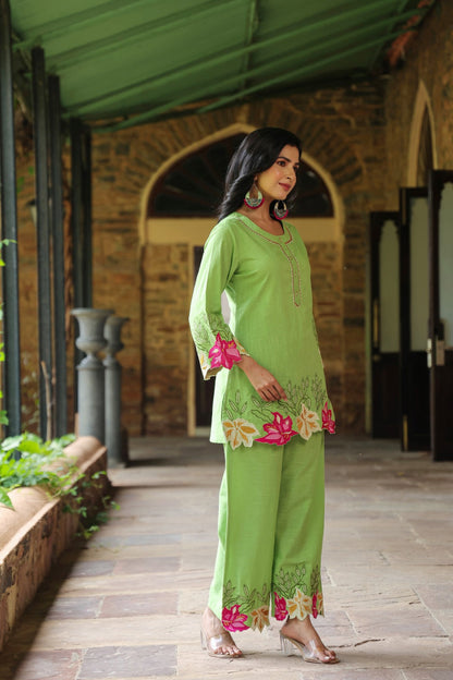 Mahua Kelly applique cotton Co-ord set