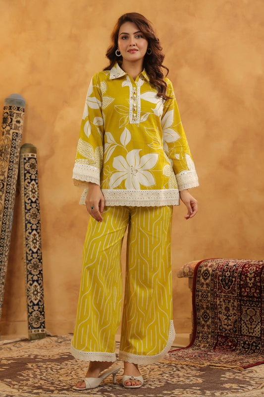 AutumnLane Mahua sunshine Cotton co-ord set