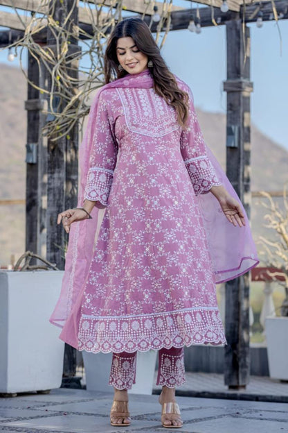 Sanmati Candy Full Work Suit set