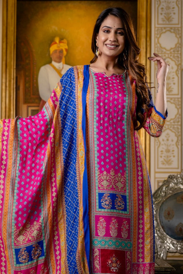 Hardik Thistle Printed suit set