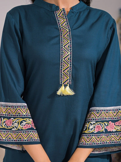 Tina Tuna Embroidered Farshi Co-ord Set