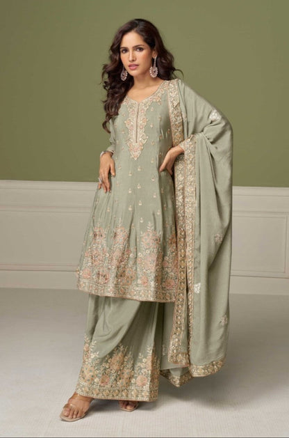 Imli Ash Full Work Premium Suit Set