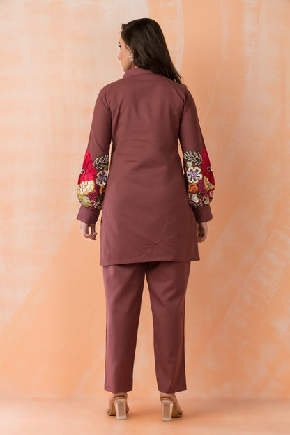 Sabhya mulberry Embroidery Co-ord set