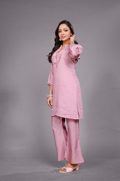 Divya candy mirror work co-ord set